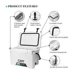 30QT Yas Rotomolded Ntses Ice Cooler Box