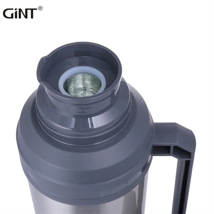 Grey Stainless Steel Vacuum Insulated Leakproof Durable Water Flask
