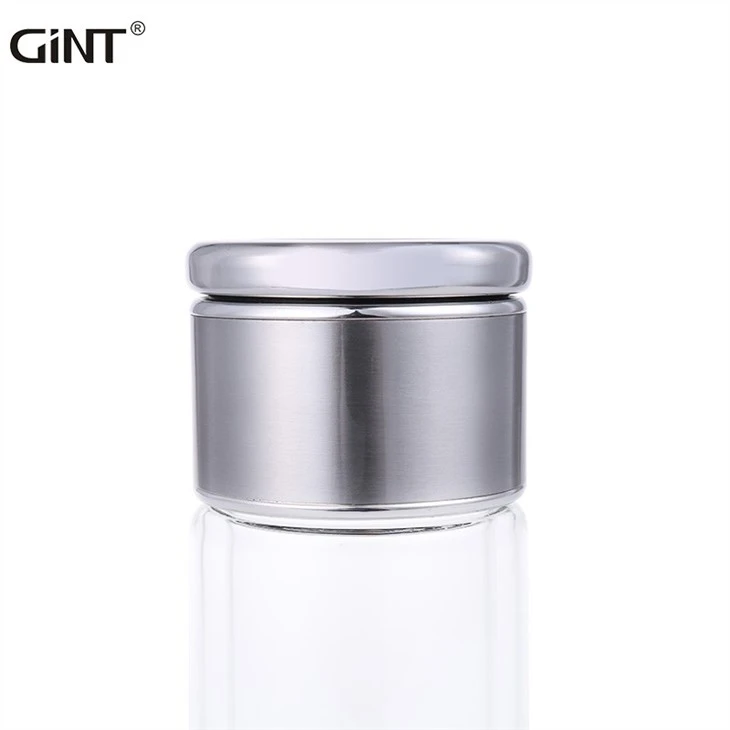 Wide Mouth Glass Water Bottle With Sleeve Borosilicate