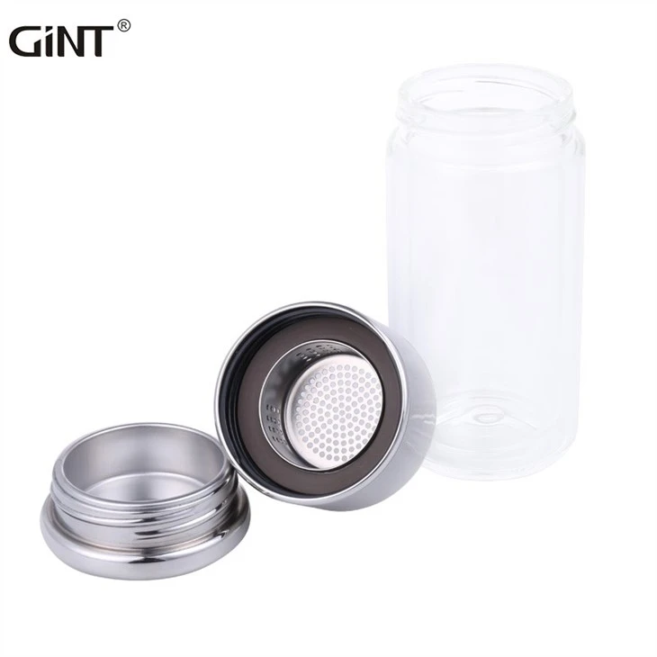 Wide Mouth Glass Water Bottle With Sleeve Borosilicate